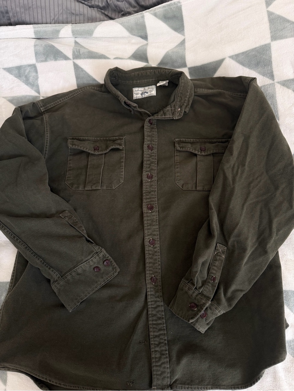 GAP Men's Olive Green Military Field Shirt Jacket
